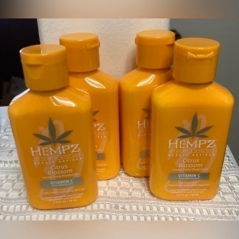 NWT Set of 4 Hempz Citrus Blossom Herbal Body Moisturizer